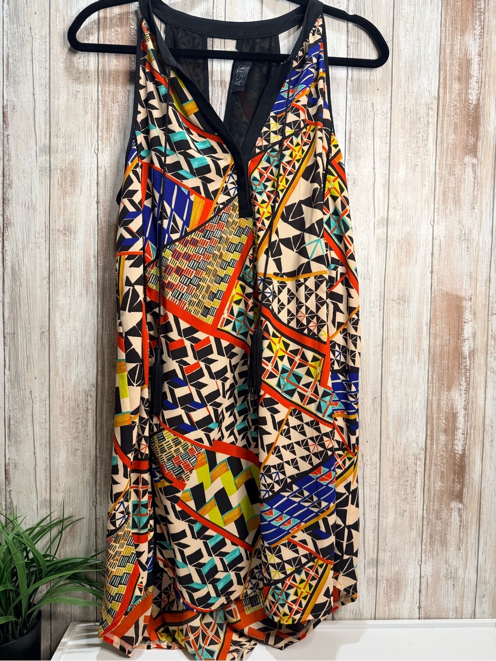 REVOLVE ASTR geometric print mini Dress